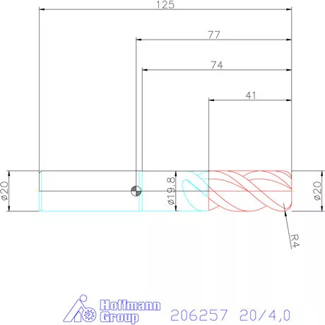 Garant Garant Master Alu PickPocket VHM tóruszmaró HPC 20/4,0 mm