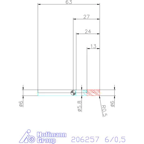 Garant Garant Master Alu PickPocket VHM tóruszmaró HPC 6/0,5 mm