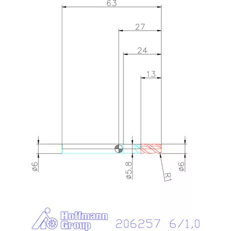 Garant Garant Master Alu PickPocket VHM tóruszmaró HPC 6/1,0 mm