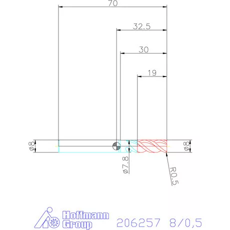 Garant Garant Master Alu PickPocket VHM tóruszmaró HPC 8/0,5 mm