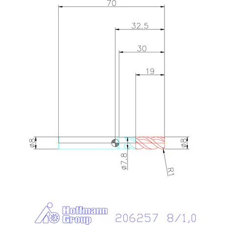 Garant Garant Master Alu PickPocket VHM tóruszmaró HPC 8/1,0 mm