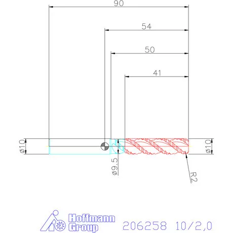 Garant Garant Master Alu SlotMachine VHM tóruszmaró HPC / TPC 10/2,0 mm