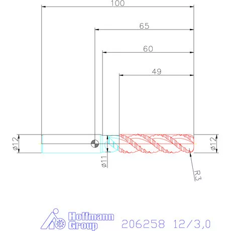 Garant Garant Master Alu SlotMachine VHM tóruszmaró HPC / TPC 12/3,0 mm