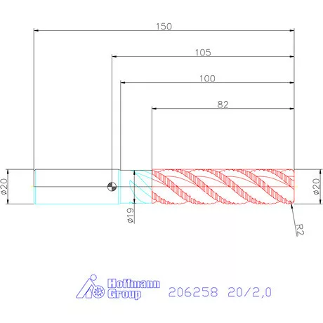 Garant Garant Master Alu SlotMachine VHM tóruszmaró HPC / TPC 20/2,0 mm