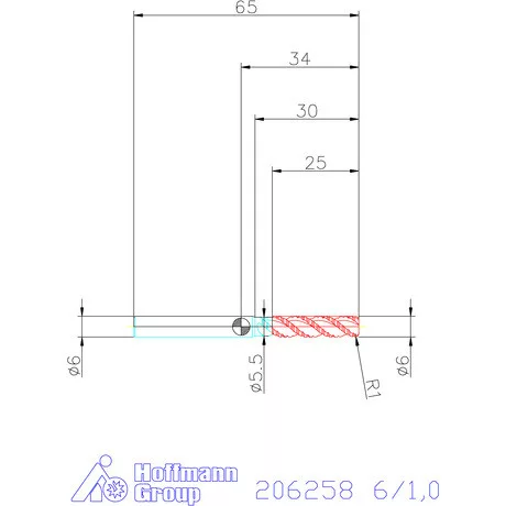 Garant Garant Master Alu SlotMachine VHM tóruszmaró HPC / TPC 6/1,0 mm