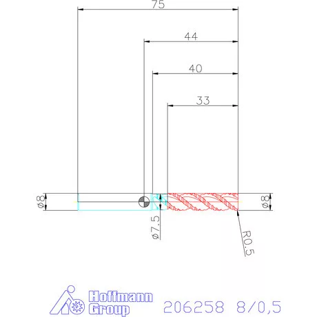 Garant Garant Master Alu SlotMachine VHM tóruszmaró HPC / TPC 8/0,5 mm