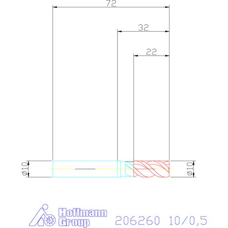 Garant VHM tóruszmaró HPC 10/0,5 mm