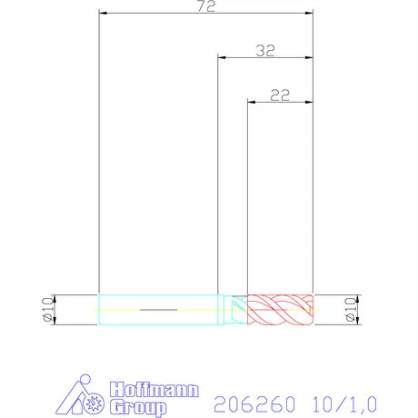 Garant VHM tóruszmaró HPC 10/1,0 mm