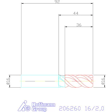 Garant VHM tóruszmaró HPC 16/2,0 mm
