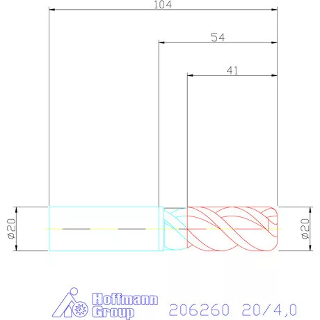 Garant VHM tóruszmaró HPC 20/4,0 mm