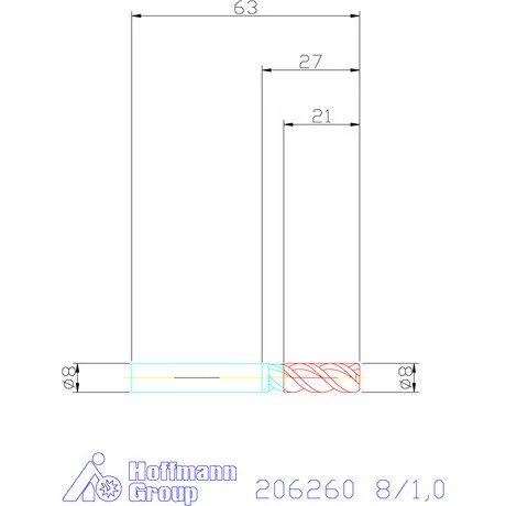 Garant VHM tóruszmaró HPC 8/1,0 mm