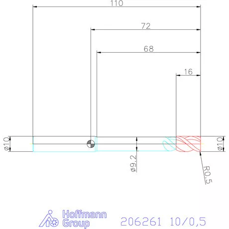 Garant Garant Master Alu PickPocket VHM tóruszmaró HPC 10/0,5 mm