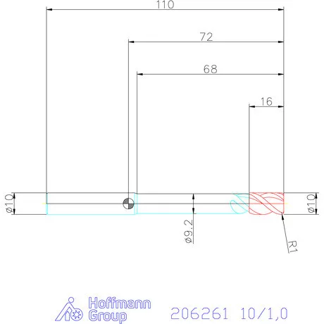 Garant Garant Master Alu PickPocket VHM tóruszmaró HPC 10/1,0 mm