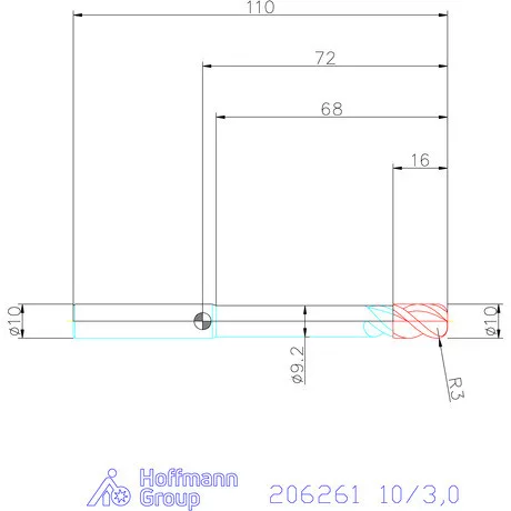 Garant Garant Master Alu PickPocket VHM tóruszmaró HPC 10/3,0 mm