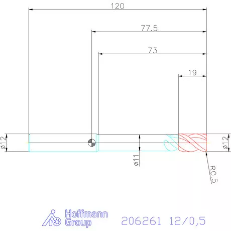 Garant Garant Master Alu PickPocket VHM tóruszmaró HPC 12/0,5 mm