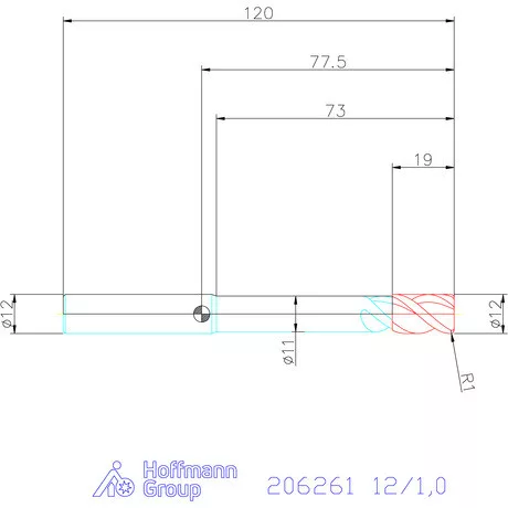Garant Garant Master Alu PickPocket VHM tóruszmaró HPC 12/1,0 mm