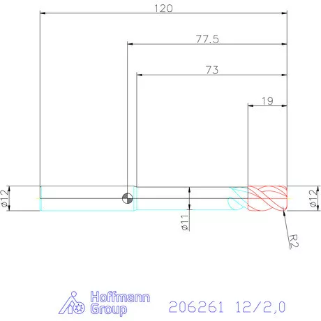 Garant Garant Master Alu PickPocket VHM tóruszmaró HPC 12/2,0 mm