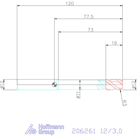 Garant Garant Master Alu PickPocket VHM tóruszmaró HPC 12/3,0 mm