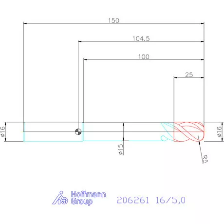 Garant Garant Master Alu PickPocket VHM tóruszmaró HPC 16/5,0 mm