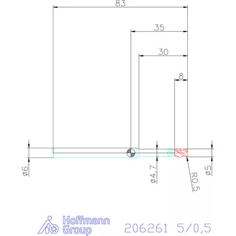 Garant Garant Master Alu PickPocket VHM tóruszmaró HPC 5/0,5 mm