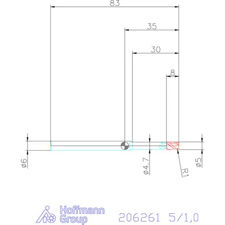 Garant Garant Master Alu PickPocket VHM tóruszmaró HPC 5/1,0 mm