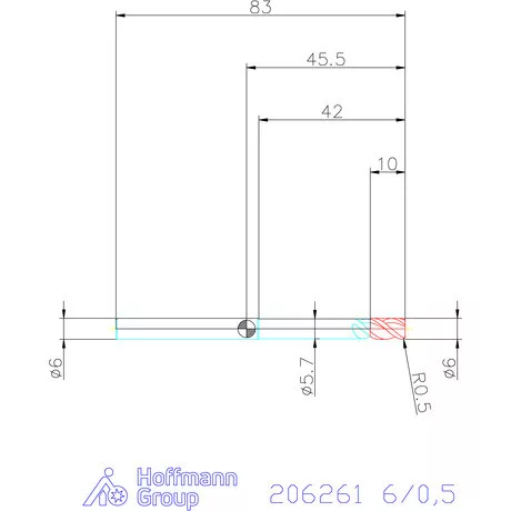 Garant Garant Master Alu PickPocket VHM tóruszmaró HPC 6/0,5 mm