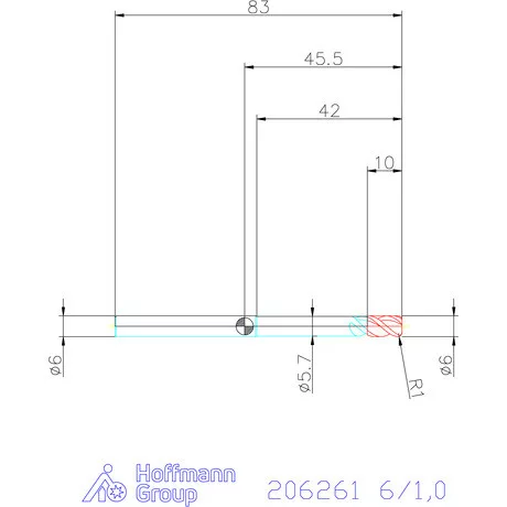 Garant Garant Master Alu PickPocket VHM tóruszmaró HPC 6/1,0 mm