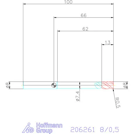 Garant Garant Master Alu PickPocket VHM tóruszmaró HPC 8/0,5 mm