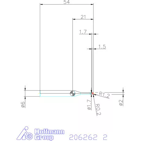 Garant VHM homlok-tóruszmaró HPC 2 mm