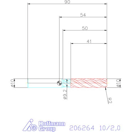 Garant Garant Master Alu VHM tóruszmaró HPC 10/2,0 mm