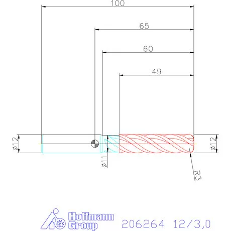 Garant Garant Master Alu VHM tóruszmaró HPC 12/3,0 mm