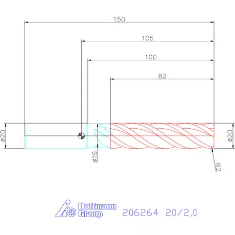Garant Garant Master Alu VHM tóruszmaró HPC 20/2,0 mm