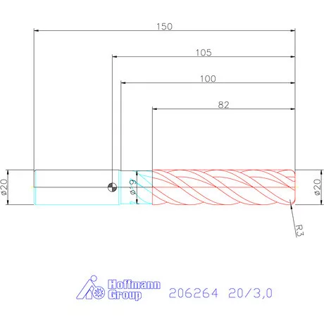 Garant Garant Master Alu VHM tóruszmaró HPC 20/3,0 mm