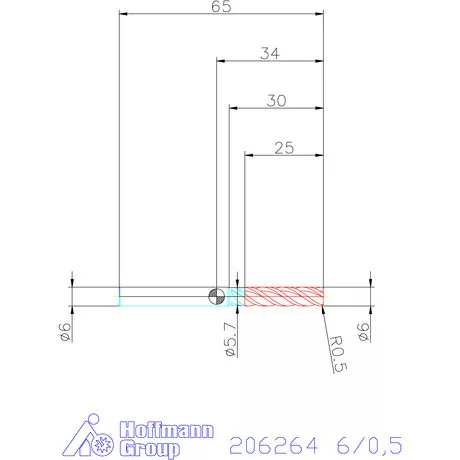 Garant Garant Master Alu VHM tóruszmaró HPC 6/0,5 mm