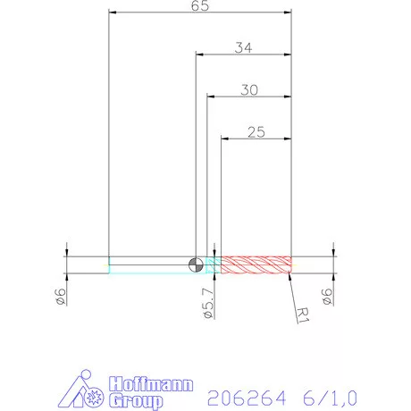Garant Garant Master Alu VHM tóruszmaró HPC 6/1,0 mm
