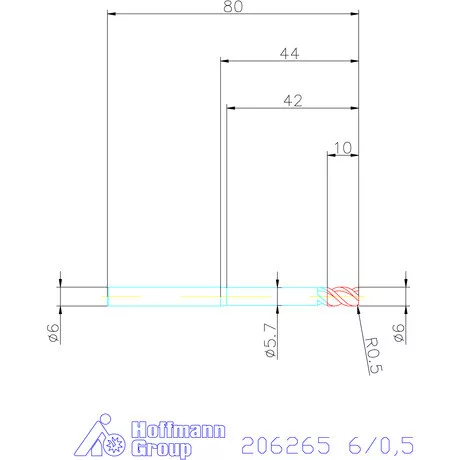 Garant VHM tóruszmaró HPC 6/0,5 mm