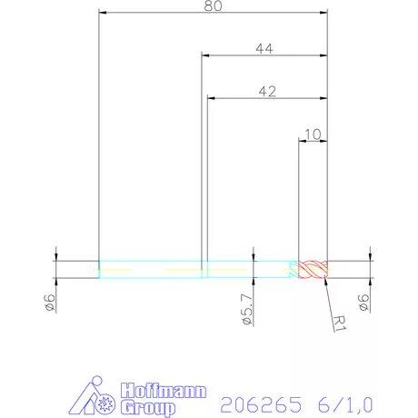Garant VHM tóruszmaró HPC 6/1,0 mm