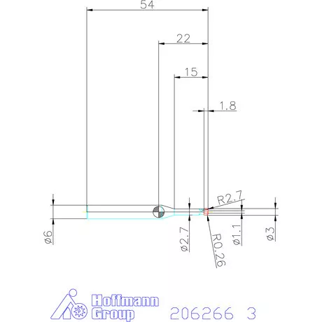 Garant VHM homlok-tóruszmaró HPC 3 mm