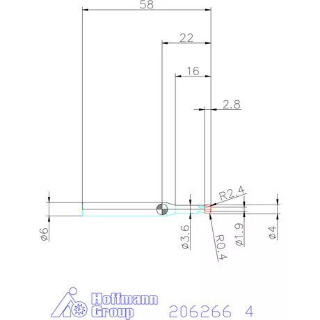 Garant VHM homlok-tóruszmaró HPC 4 mm