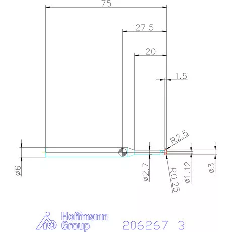 Garant VHM homlok-tóruszmaró HPC 3 mm