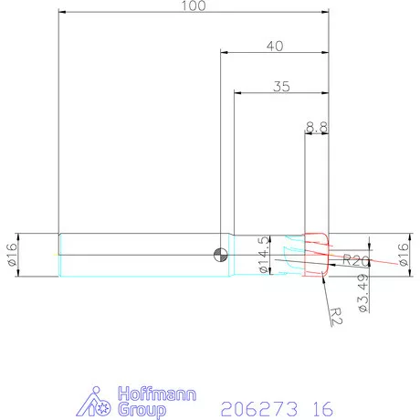 Garant Garant Diabolo VHM homlok tóruszmaró HPC 16 mm