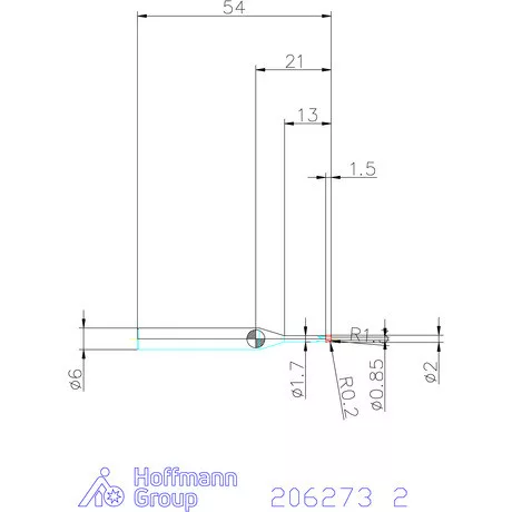 Garant Garant Diabolo VHM homlok tóruszmaró HPC 2 mm