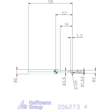Garant Garant Diabolo VHM homlok tóruszmaró HPC 4 mm