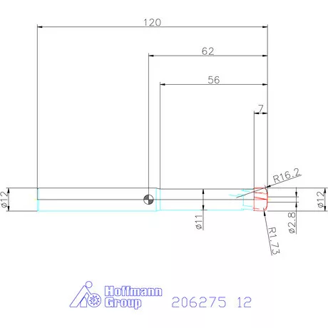 Garant Garant Diabolo VHM homlok tóruszmaró HPC 12 mm