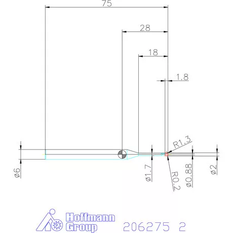 Garant Garant Diabolo VHM homlok tóruszmaró HPC 2 mm