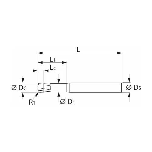 Garant Garant Diabolo VHM homlok tóruszmaró HPC 5 mm