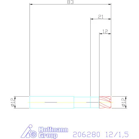 Garant VHM tóruszmaró 12/1,5 mm