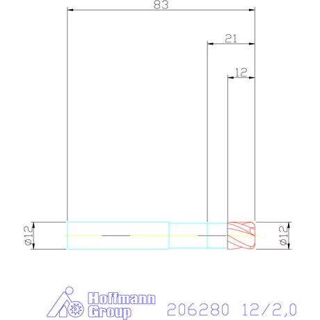 Garant VHM tóruszmaró 12/2,0 mm