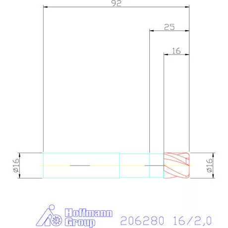 Garant VHM tóruszmaró 16/2,0 mm