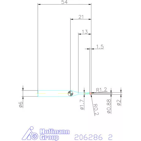 Garant Garant Master Titan VHM homlok tóruszmaró HPC 2 mm